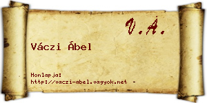 Váczi Ábel névjegykártya